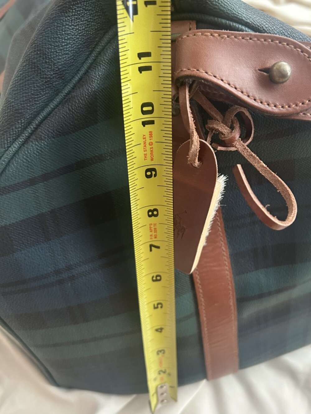 Polo Ralph Lauren Heritage “Black Watch” Tartan Canvas Vintage Large Duffel Bag - Picture 14 of 16